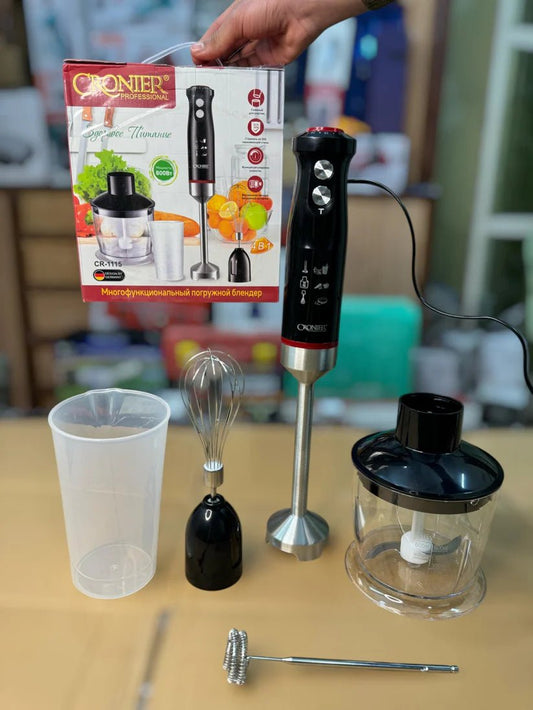 Cronier 5 - in - 1 Hand Blender Set | Multifunctional Chopper, Blender, Whisk & Coffee Beater - Mazmart